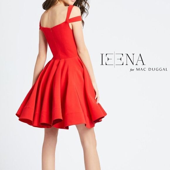 MAC DUGGAL Ieena by Mac Duggal Women’s Wide Square Neckline A-Line Dress Size 0 - Picture 12 of 12